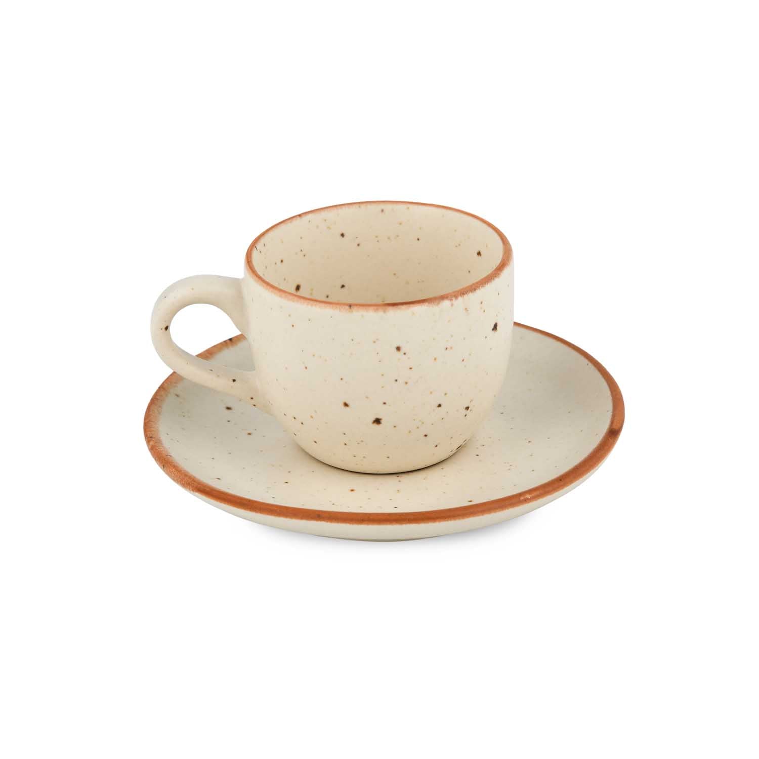 Stoneware Cup Saucer 180 ml- Cream