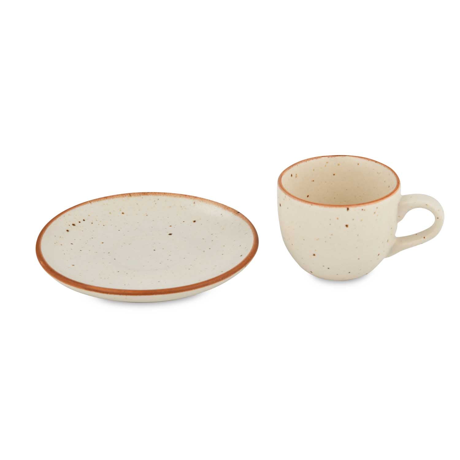 Stoneware Cup Saucer 180 ml- Cream