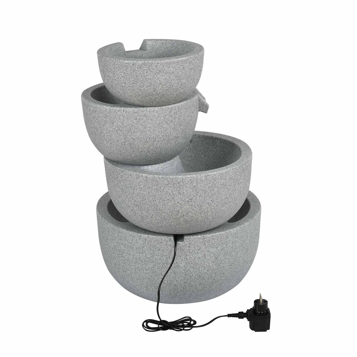 Trio Pots Decorative Water Fountain (Grey)
