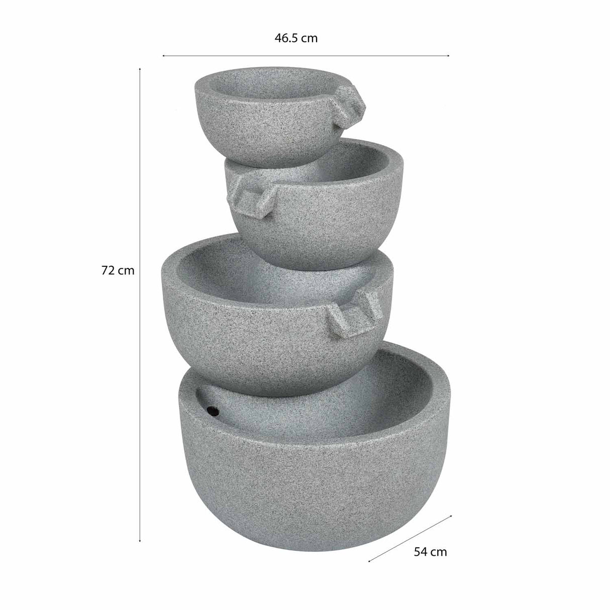 Trio Pots Decorative Water Fountain (Grey)