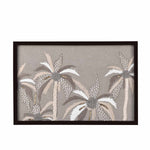 Coconut Tree Embroidered Wall Art (Beige)