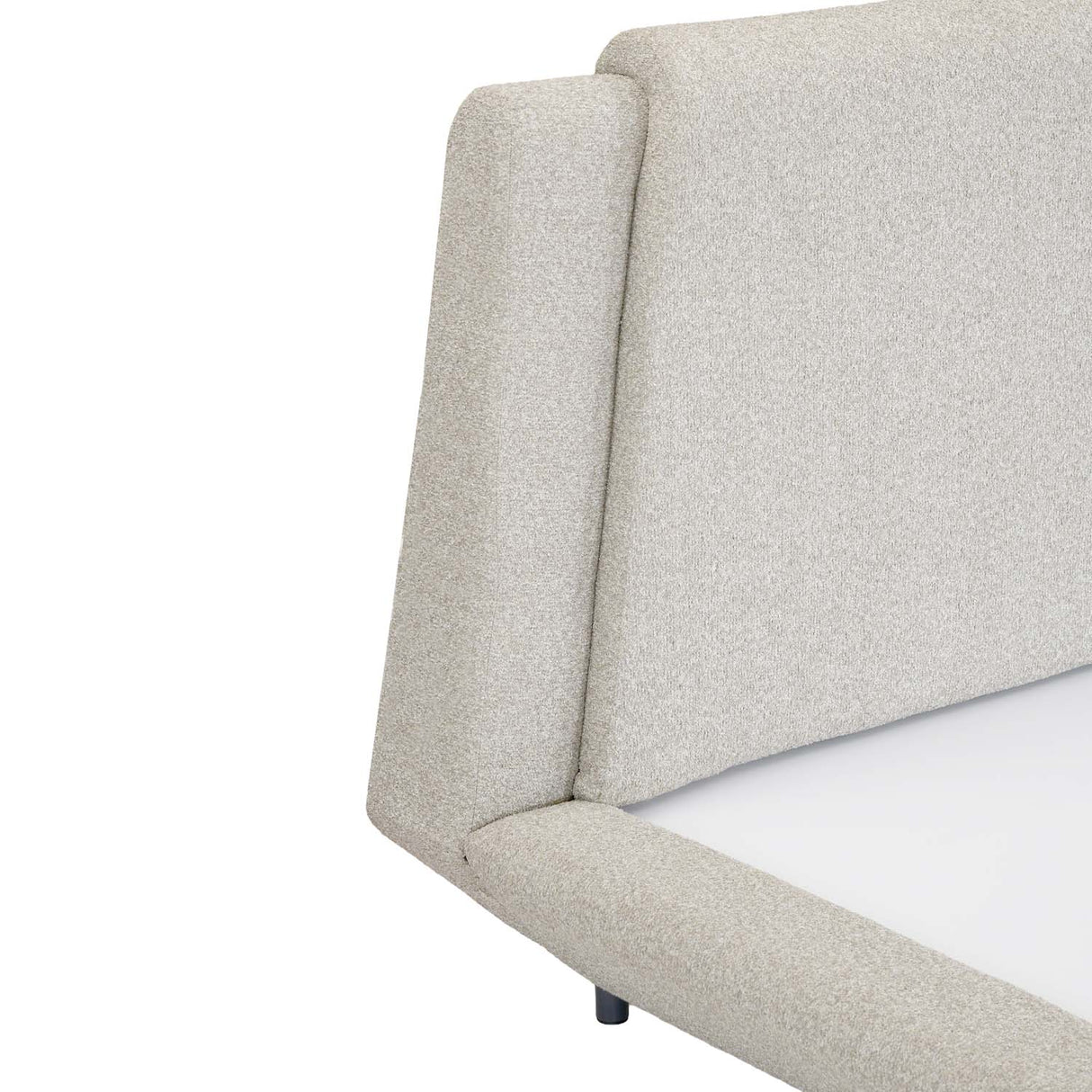 Jaslene Upholstered King Bed Without Storage- Beige