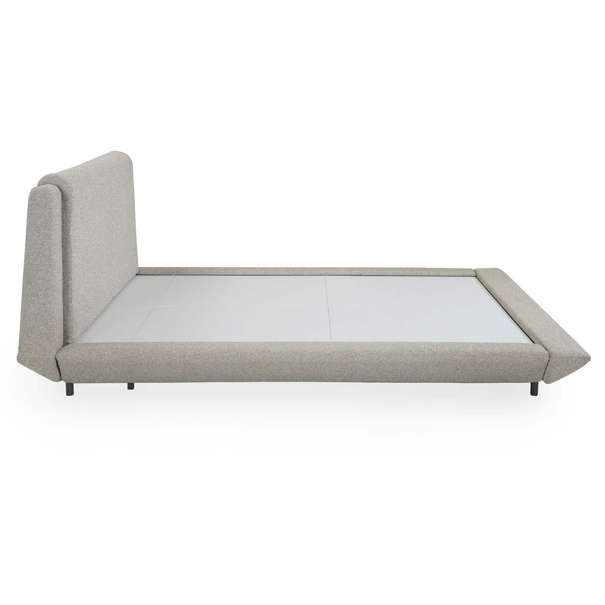 Jaslene Upholstered King Bed Without Storage- Beige
