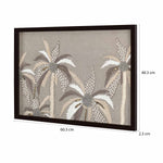 Coconut Tree Embroidered Wall Art (Beige)