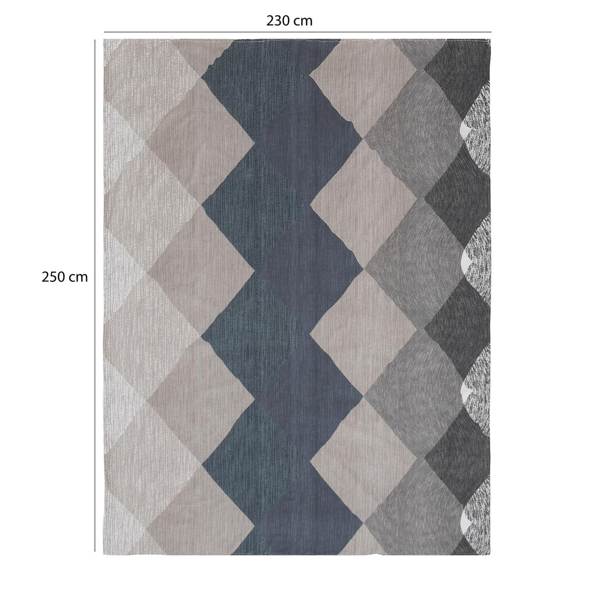 Zigzag Polyester Queen Bedsheet with Pillow Covers- Multicolor