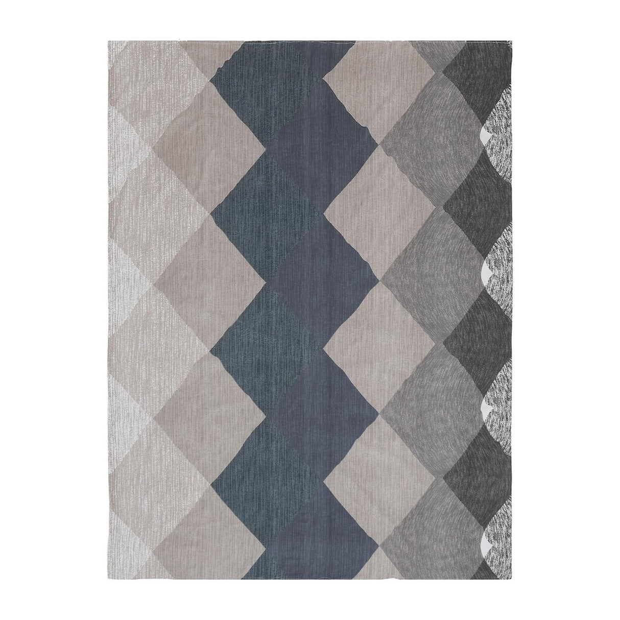 Zigzag Polyester Single Bedsheet with Pillow Cover- Multicolor