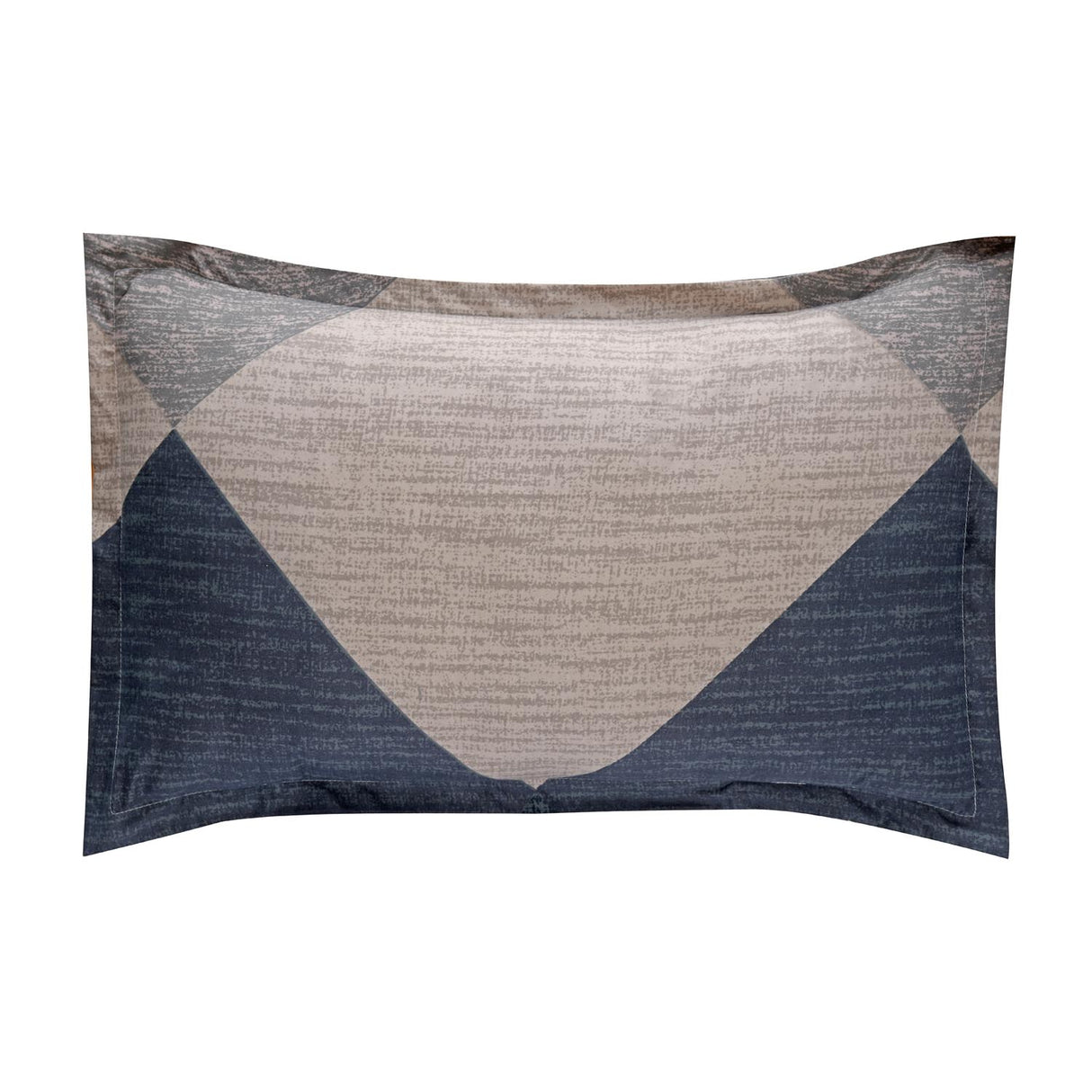 Zigzag Polyester Single Bedsheet with Pillow Cover- Multicolor