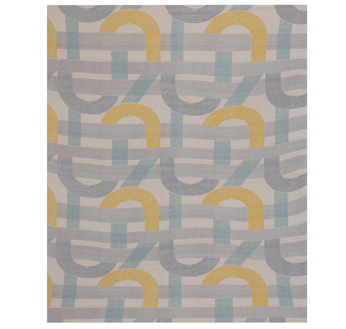 Geometric Arch Polyester Single Bedsheet with Pillow Cover- Multicolor