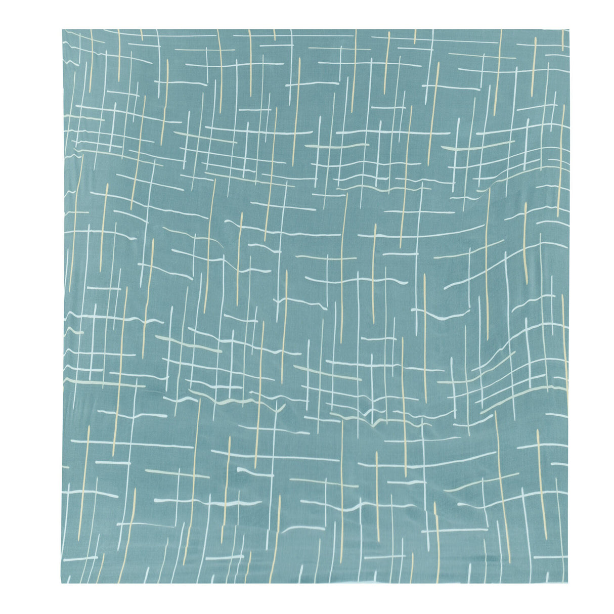 Geometric Polyester 4 Pieces Double Bedding Set (Blue)