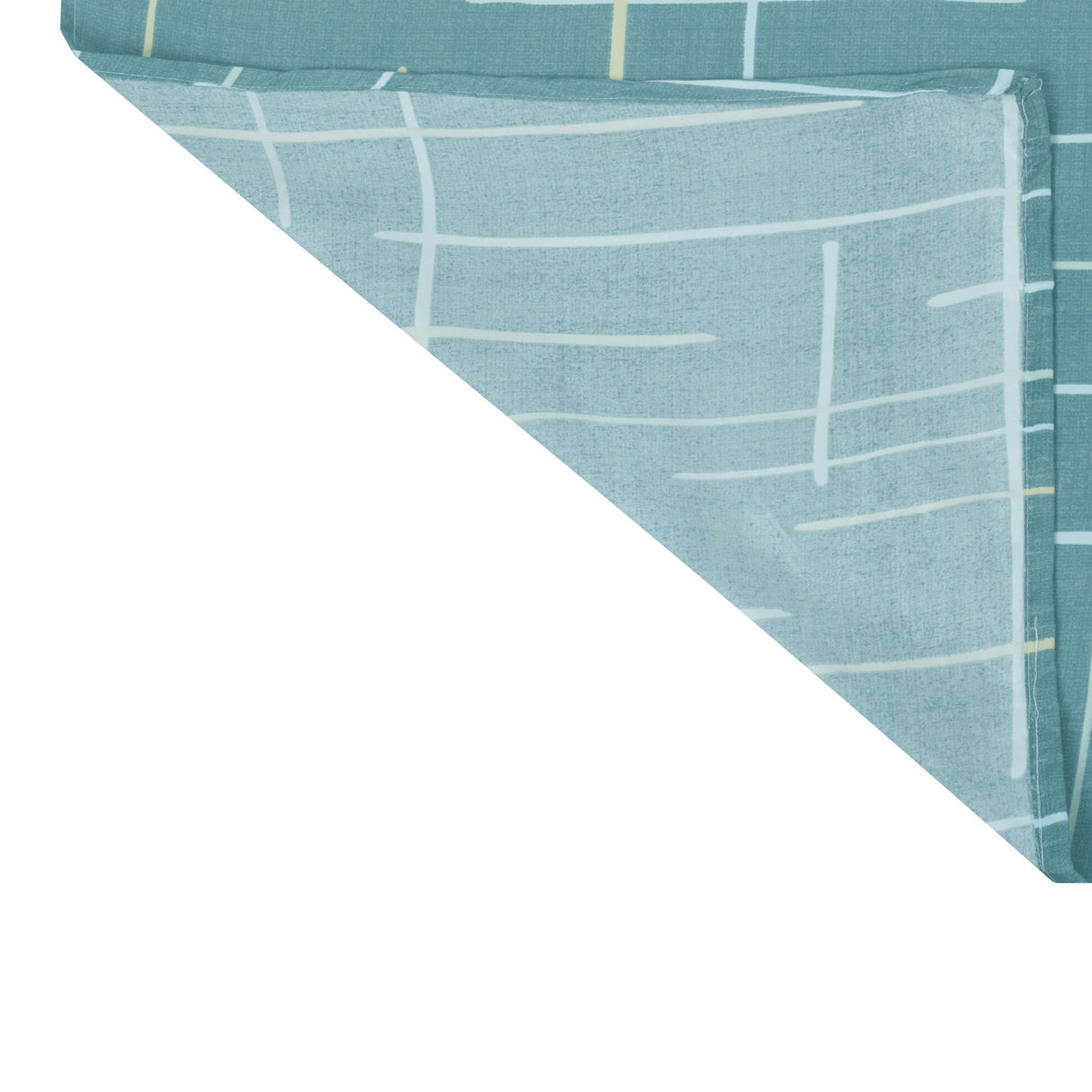 Geometric Polyester 4 Pieces Double Bedding Set (Blue)