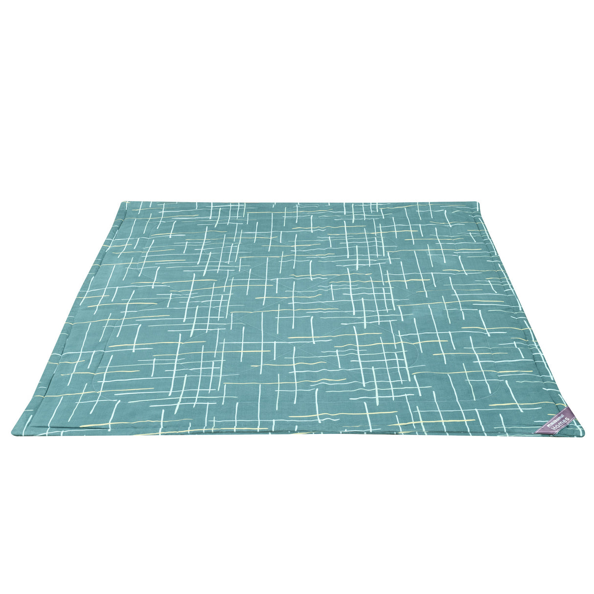 Geometric Polyester 4 Pieces Double Bedding Set (Blue)