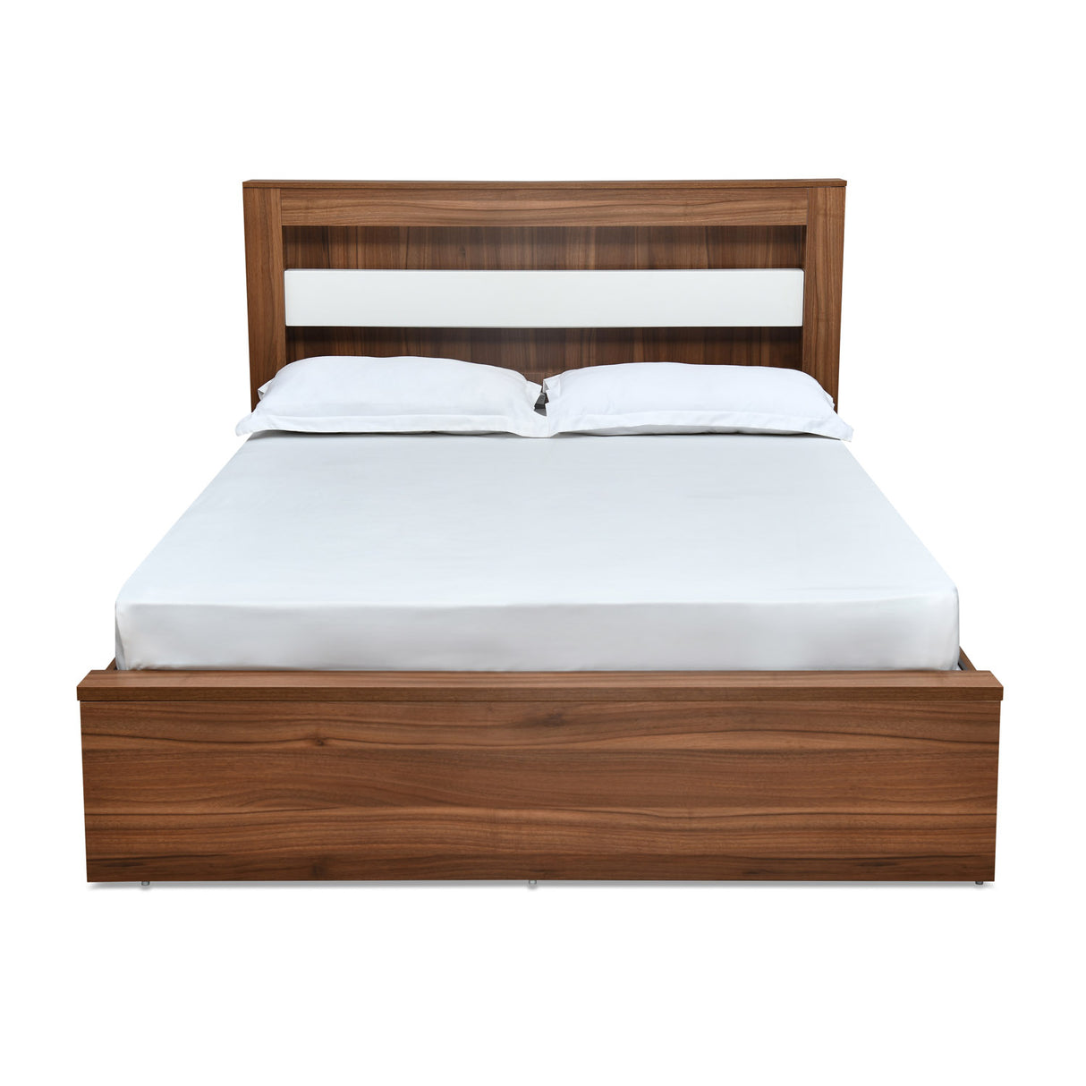 Magnus Queen Bed with Box Storage(Lyon Walnut)