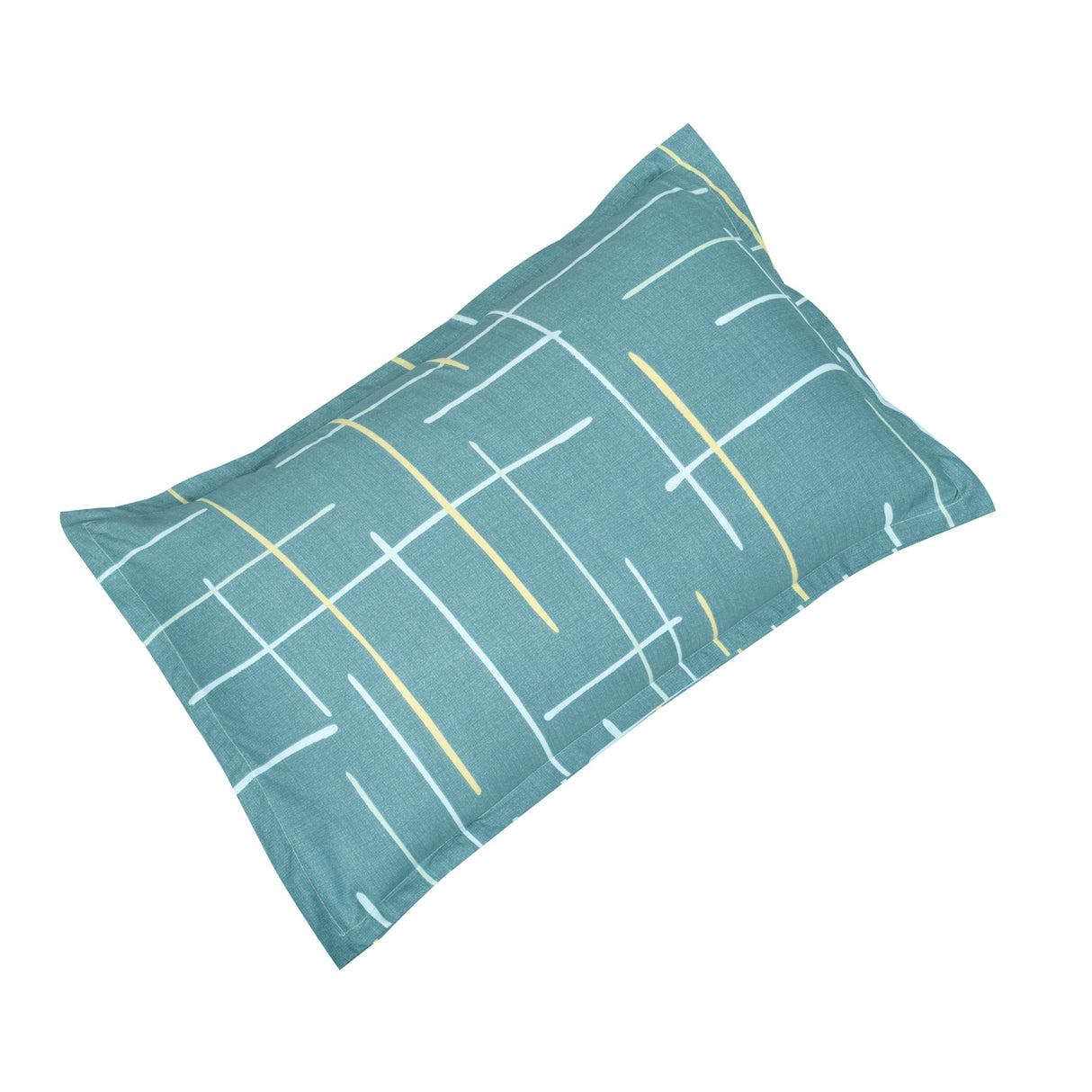 Geometric Polyester 4 Pieces Double Bedding Set (Blue)