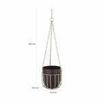 Hanging Metal Planter Small- Brown and Gold