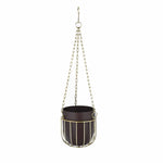 Hanging Metal Planter Small- Brown and Gold