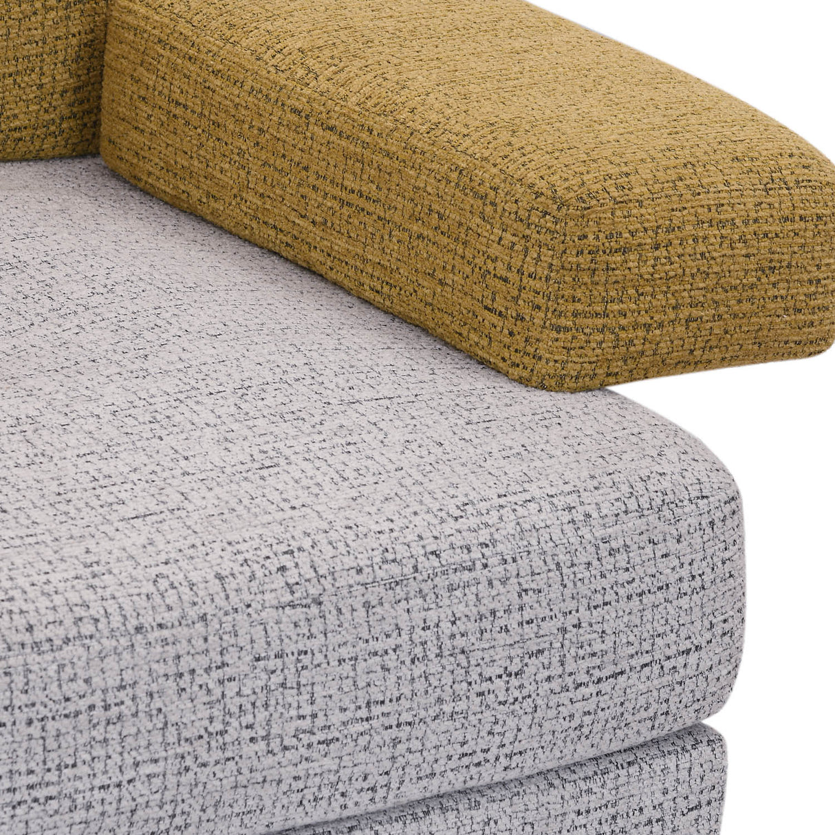 Nocta 3 Seater Fabric Sofa- Mustard and Grey