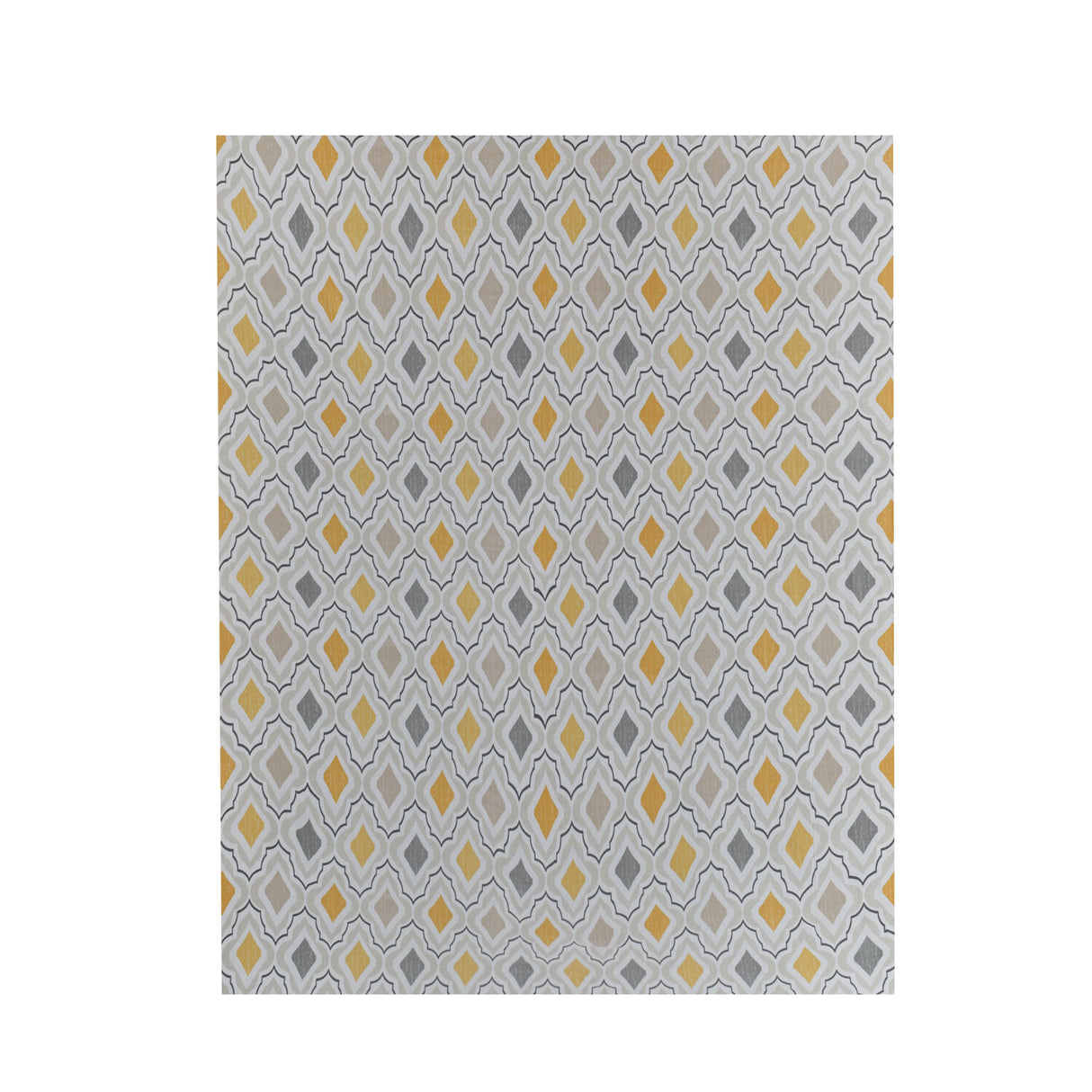 Diamond Polyester 4 Pieces Double Bedding Set (White)