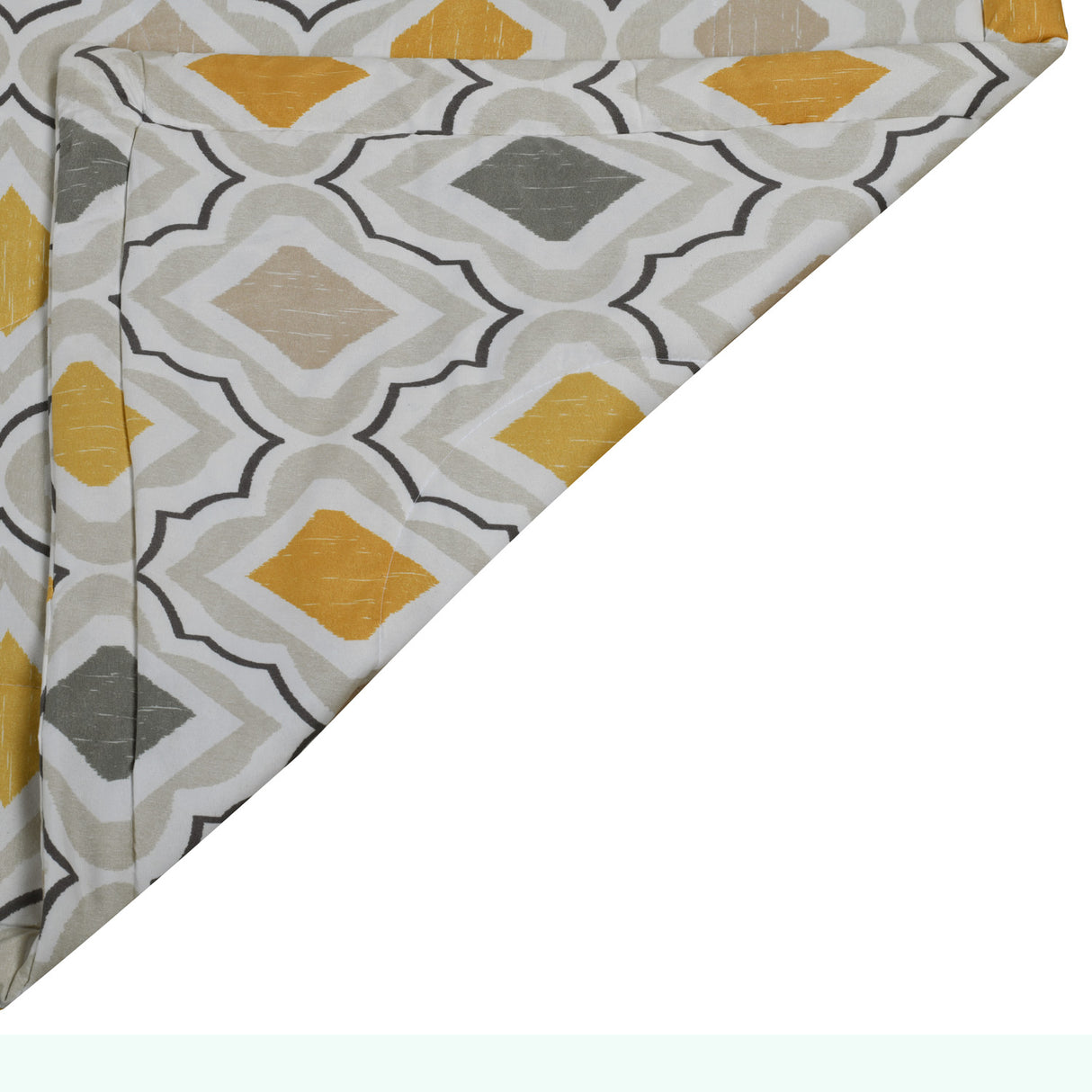 Diamond Polyester 4 Pieces Double Bedding Set (White)