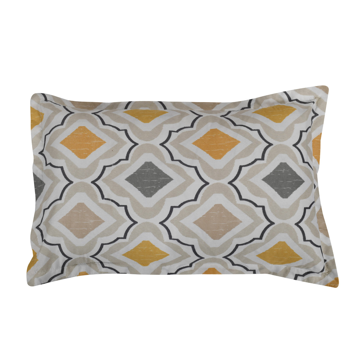 Diamond Polyester 4 Pieces Double Bedding Set (White)