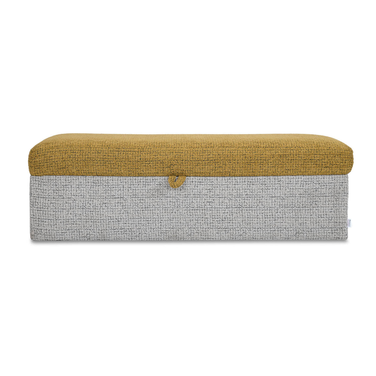 Nocta Reversible Ottoman with Storage- Mustard and Grey