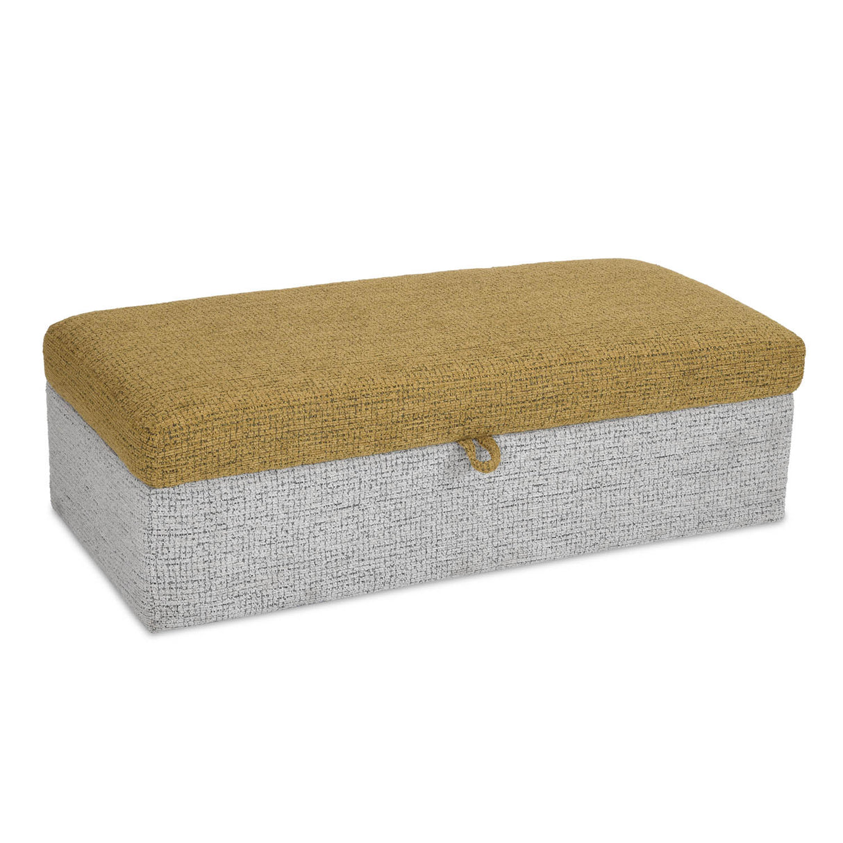 Nocta Reversible Ottoman with Storage- Mustard and Grey