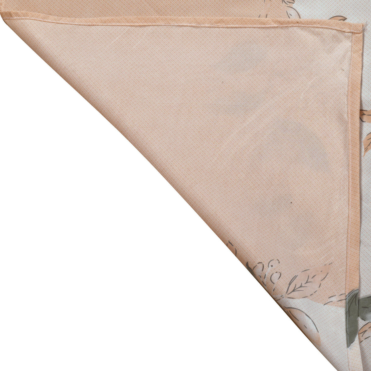 Floral Polyester 4 Pieces Double Bedding Set (Mint & Peach)