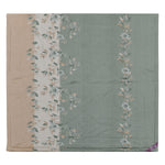 Floral Polyester 4 Pieces Double Bedding Set (Mint & Peach)