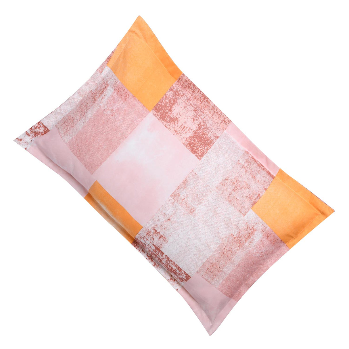 Checkered Pattern Polyester King Bedsheet with Pillow Covers- Multicolor