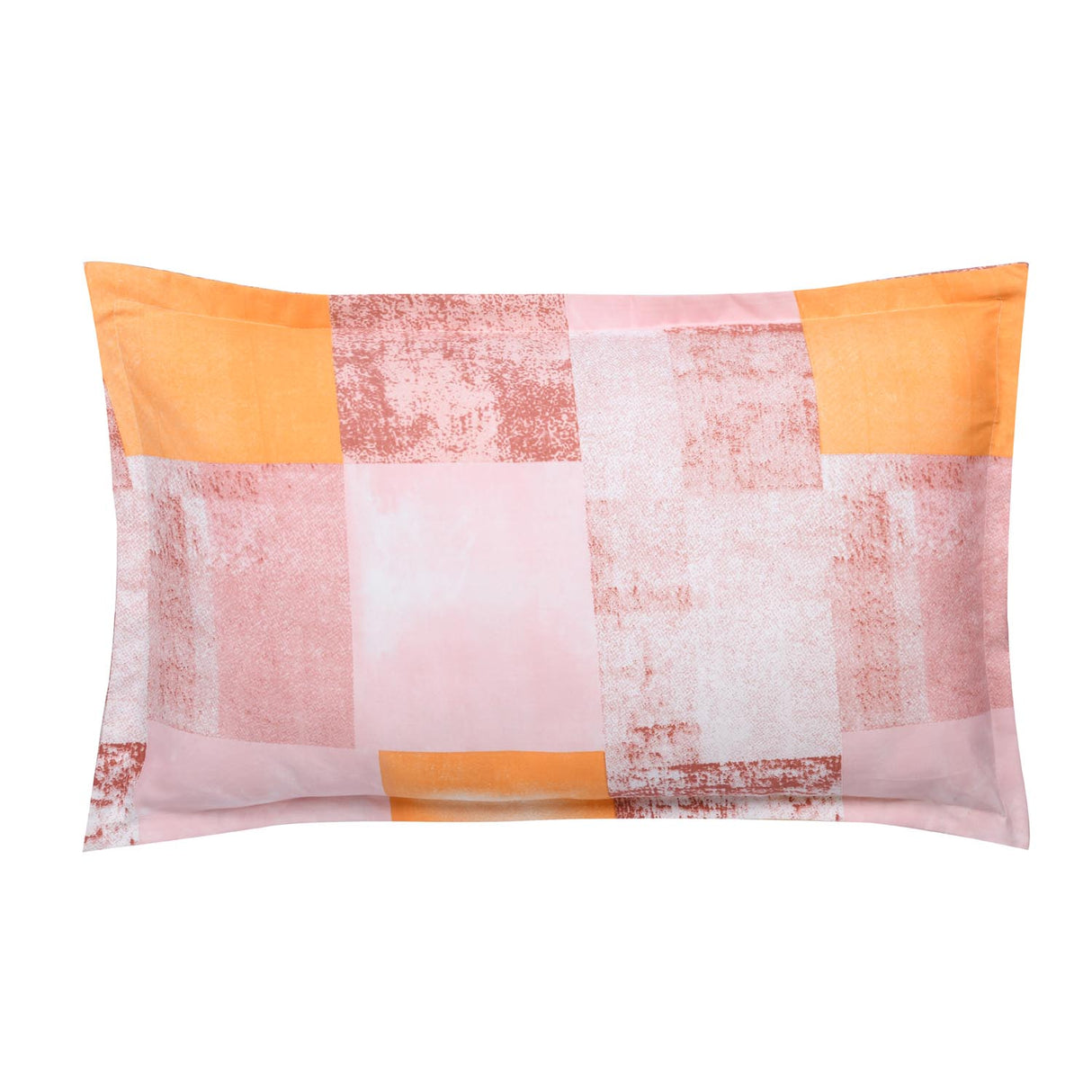 Checkered Pattern Polyester King Bedsheet with Pillow Covers- Multicolor