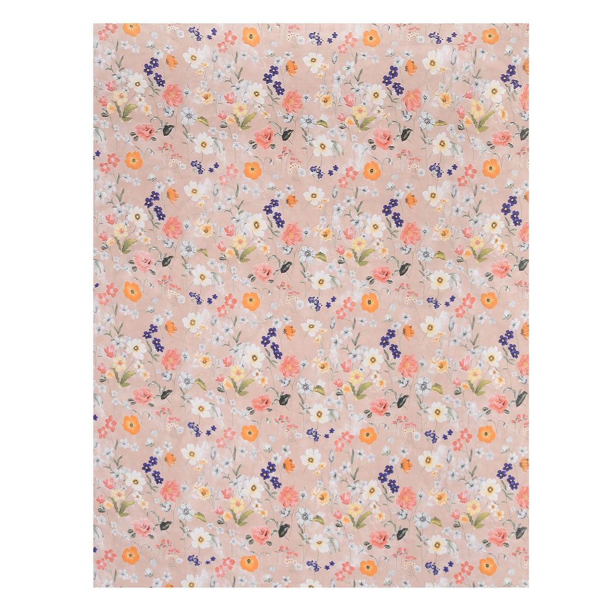 Floral Bloom Polyester King Bedsheet with Pillow Covers- Multicolor