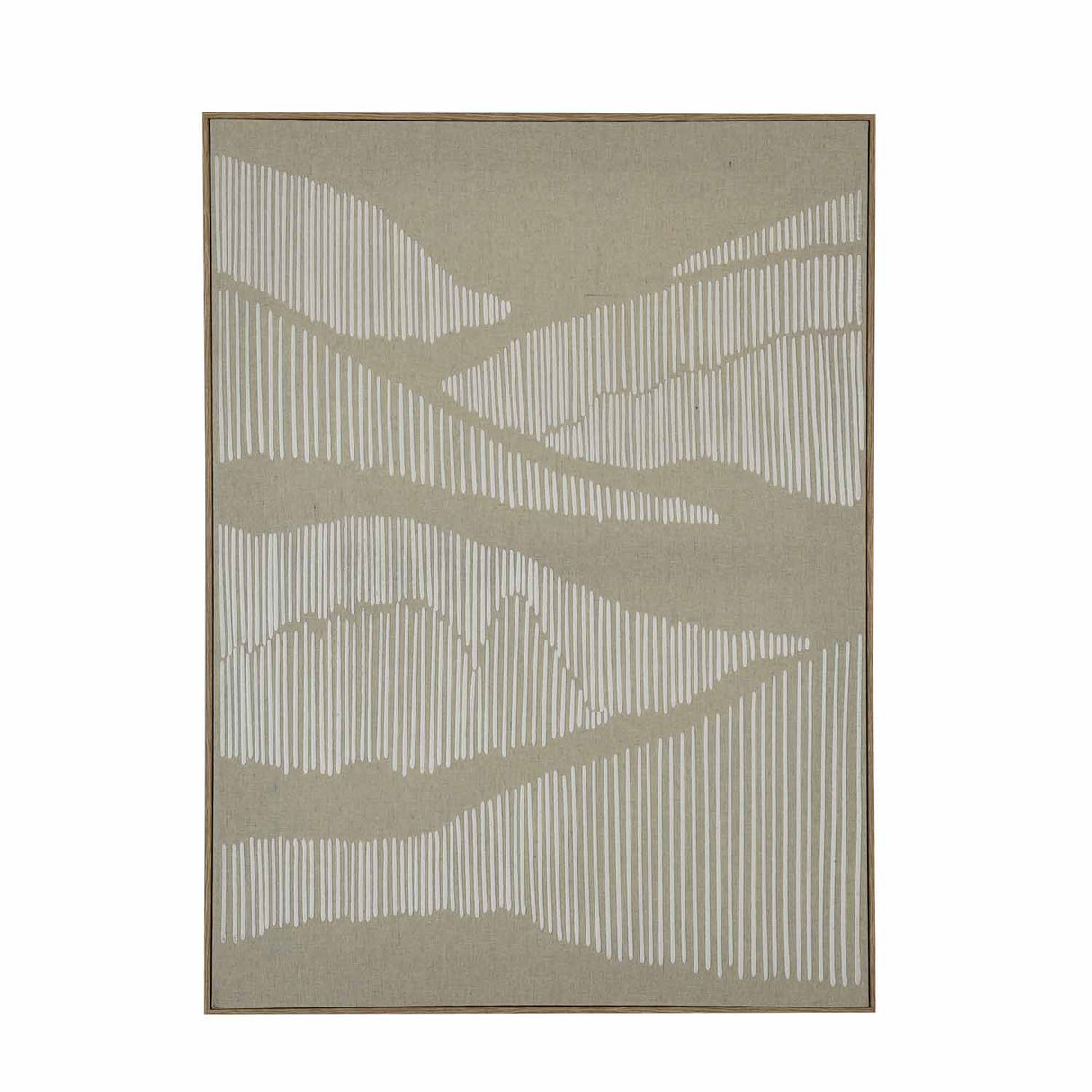 Abstract Waves Canvas Wall Painting- White