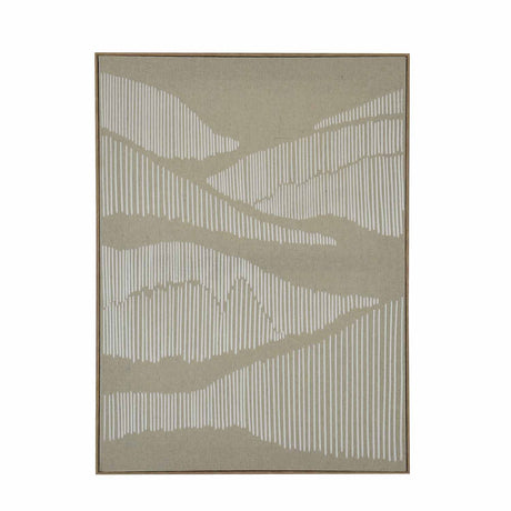 Abstract Waves Canvas Wall Painting- White