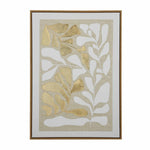 Foliage - I Canvas Painting- White and Gold