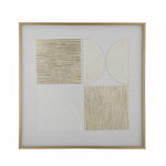 Lines and Arch Canvas Wall Painting- White and Gold