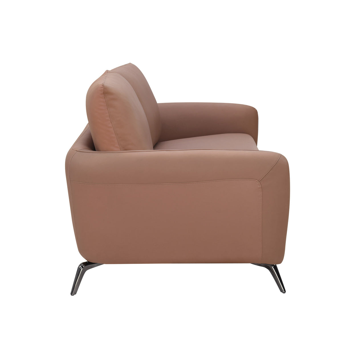 Side view of Tan 2 seater sofa  1
