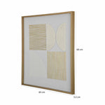 Lines and Arch Canvas Wall Painting- White and Gold