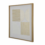 Lines and Arch Canvas Wall Painting- White and Gold