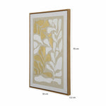 Foliage - I Canvas Painting- White and Gold