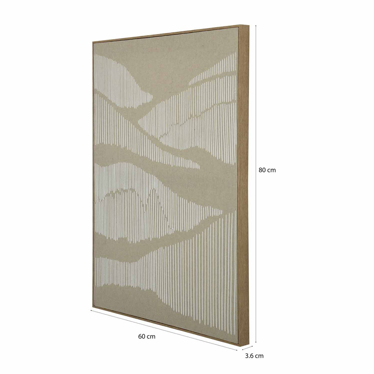 Abstract Waves Canvas Wall Painting- White