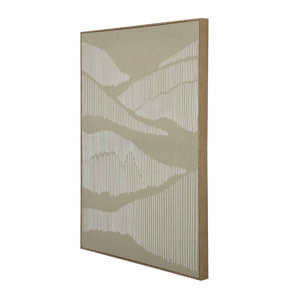 Abstract Waves Canvas Wall Painting- White