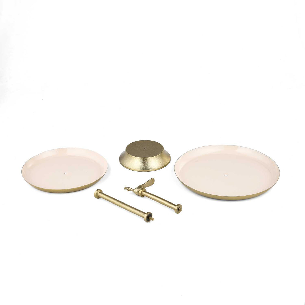 Peacock 2 Tier Pastry Stand- Off-white and Gold