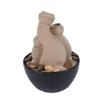 Four Bowl Decorative Water Fountain with LED Light (Sand)
