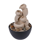 Four Bowl Decorative Water Fountain with LED Light (Sand)