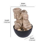 Baby Monk Decorative Water Fountain with LED Light (Sand)