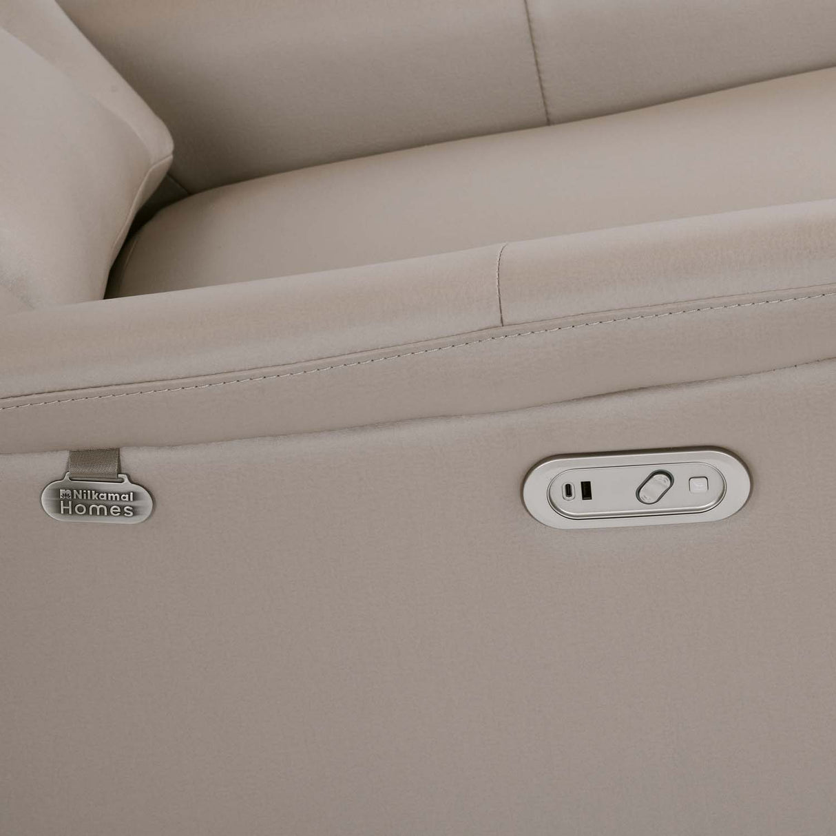 Credal 1 Seater Electric Rocker Recliner Sofa- Mocha