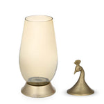 Decorative Peacock Vase with Lid Small- Gold
