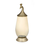 Decorative Peacock Vase with Lid Small- Gold