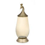 Decorative Peacock Vase with Lid Large- Gold