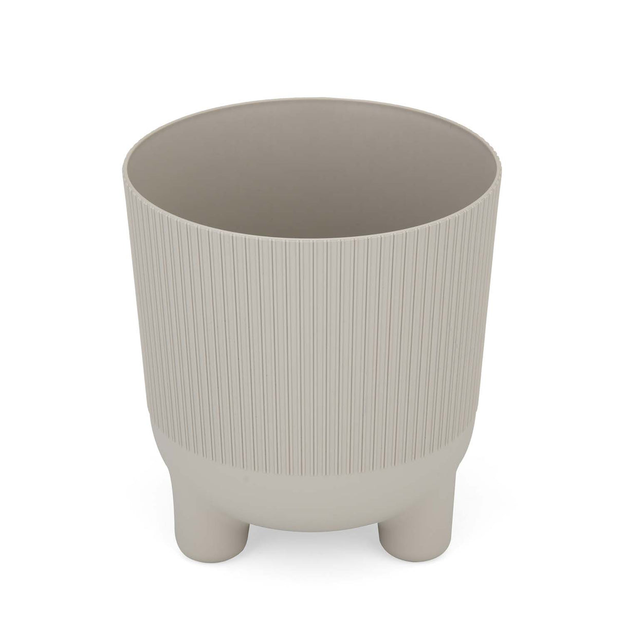 Recycled Mini Fluting Planter 19cm- Beige
