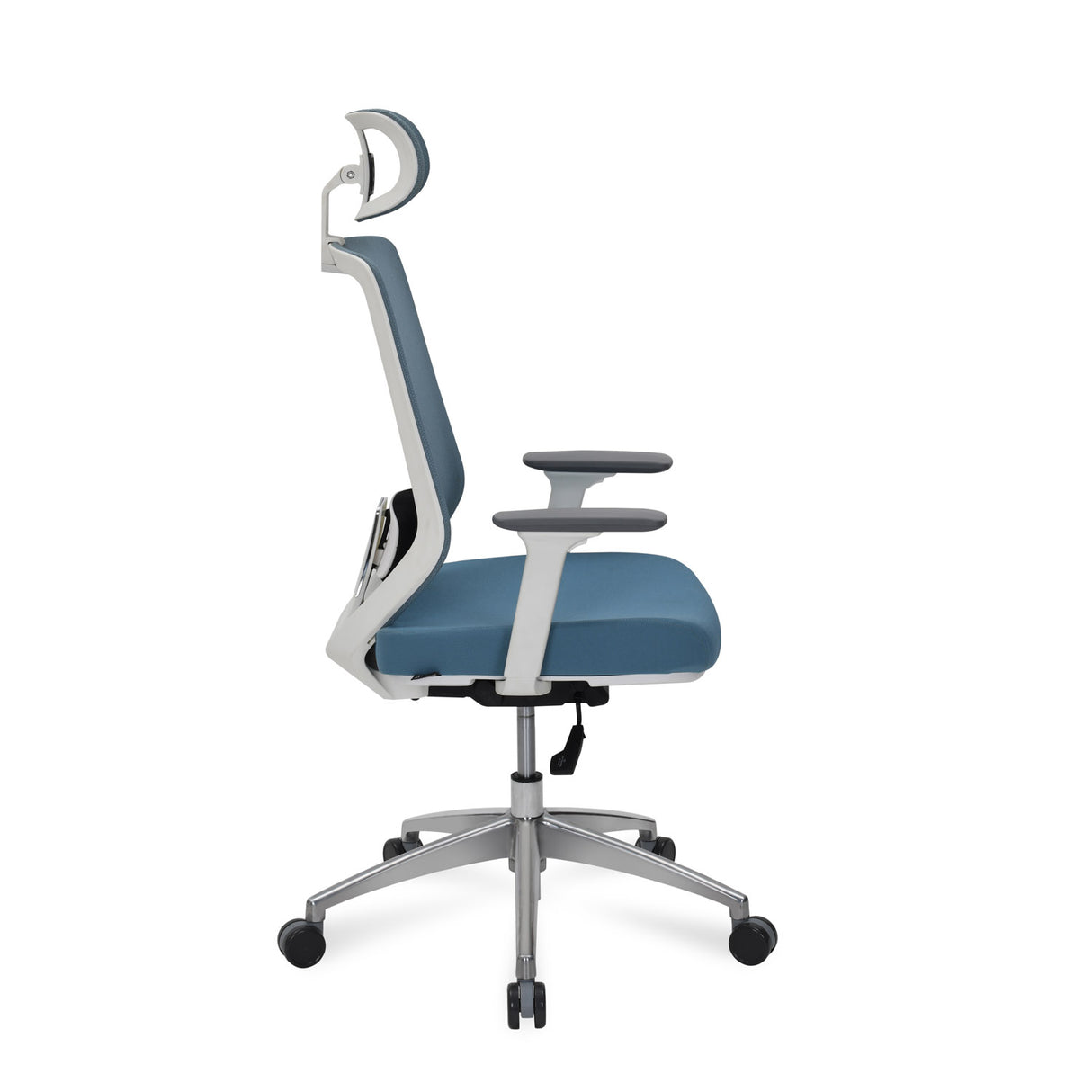 Poise Pro High Back Mesh Chair- White and Blue